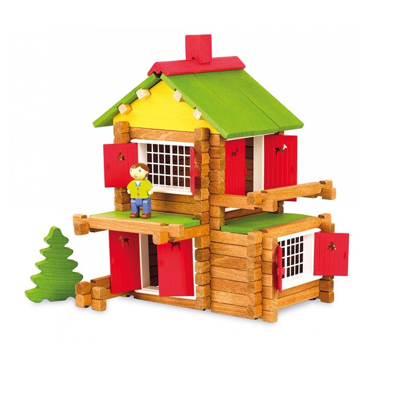 Coffret châlet en bois 135 pièces marron