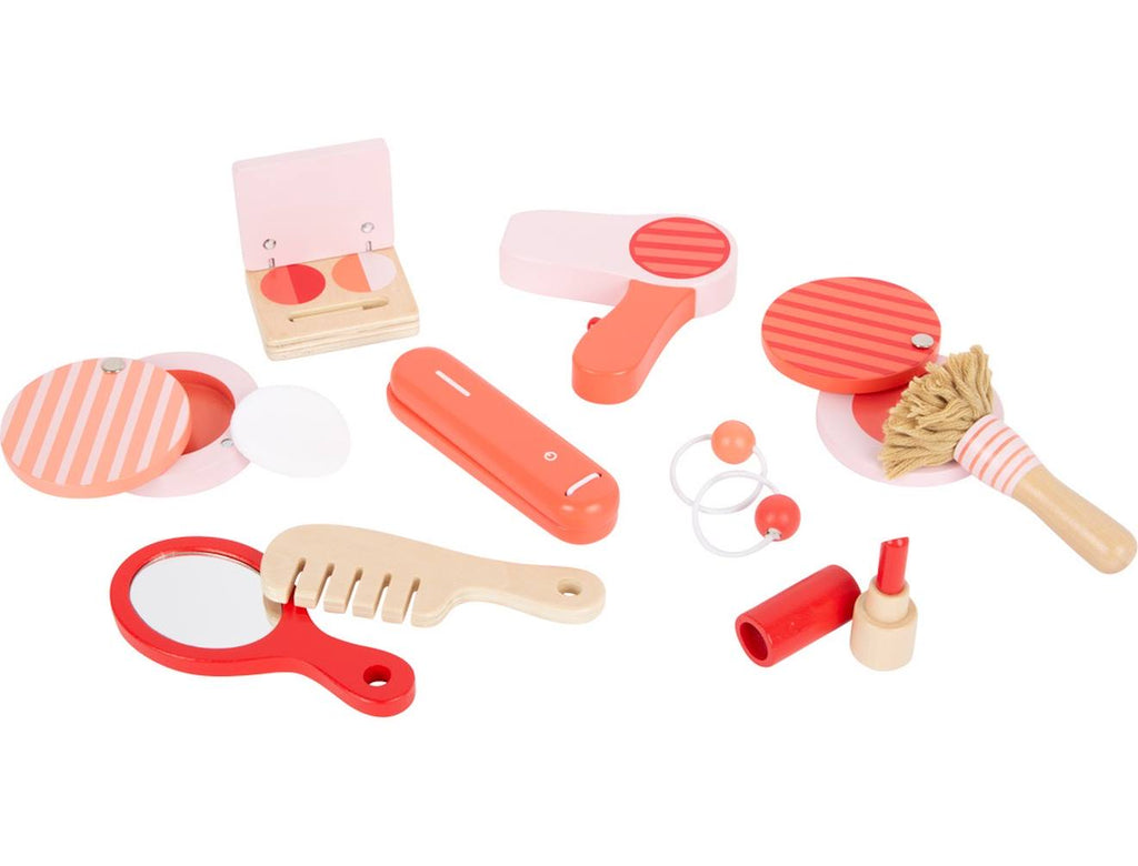 Coffret cosmétique et coiffure rétro rouge