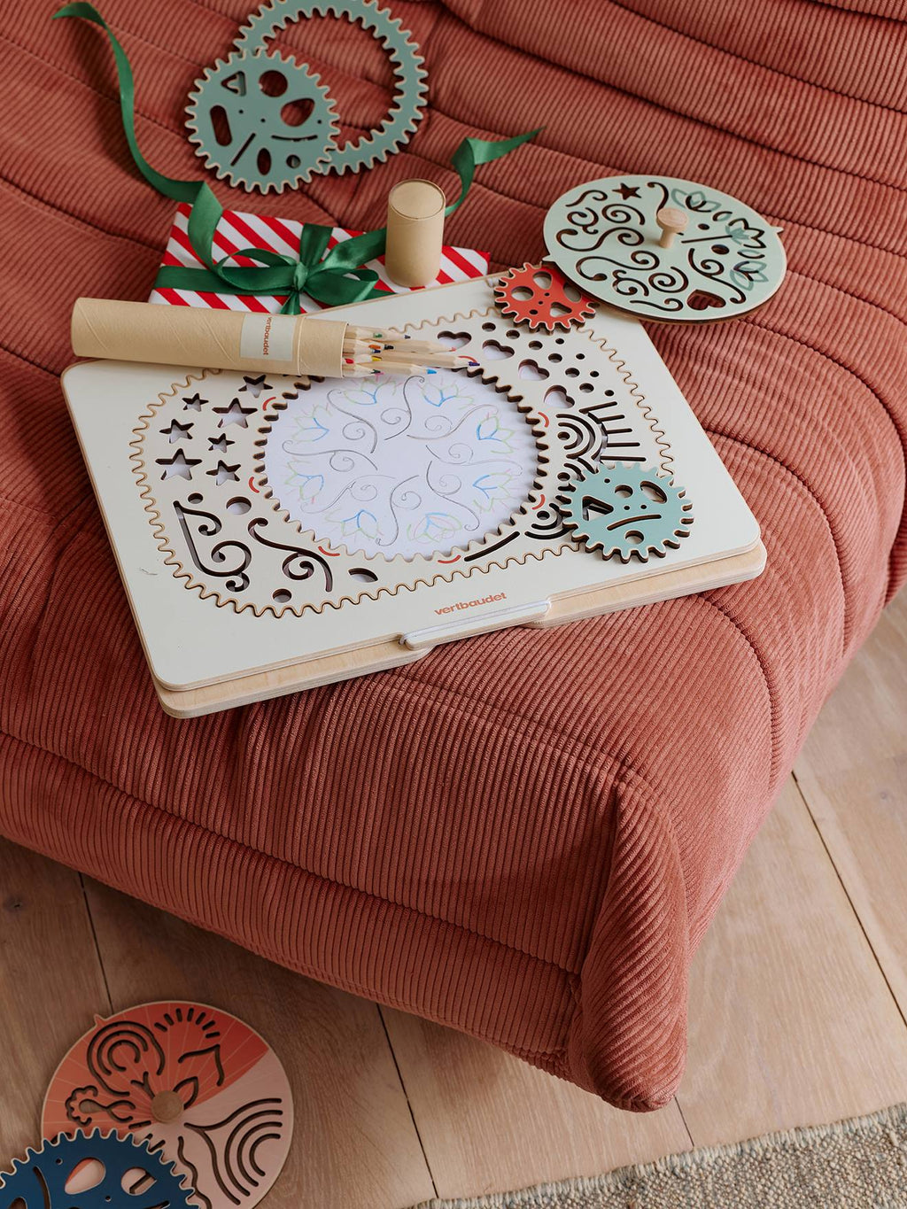 Coffret créatif spirales et mandalas en bois FSC bois