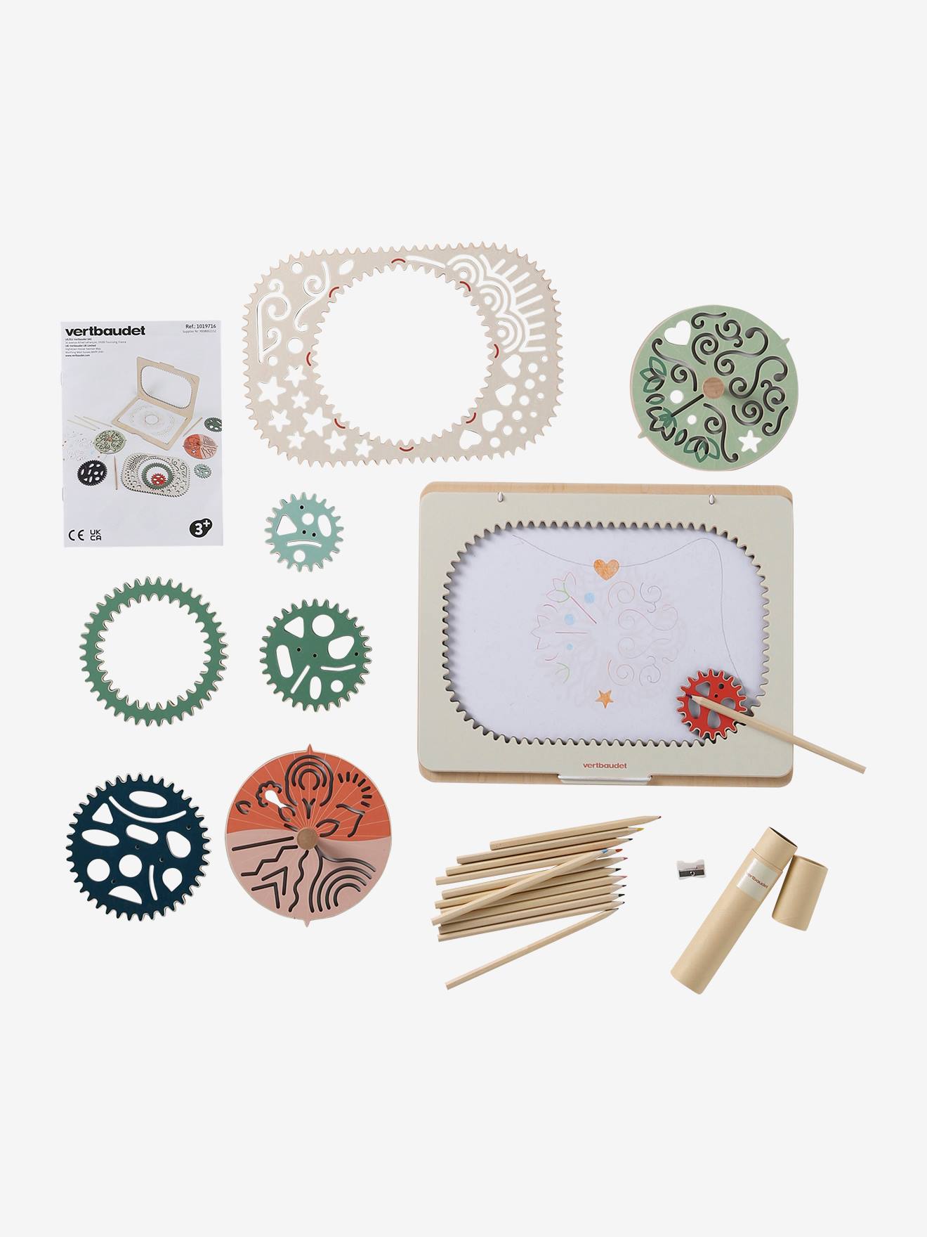Coffret créatif spirales et mandalas en bois FSC bois