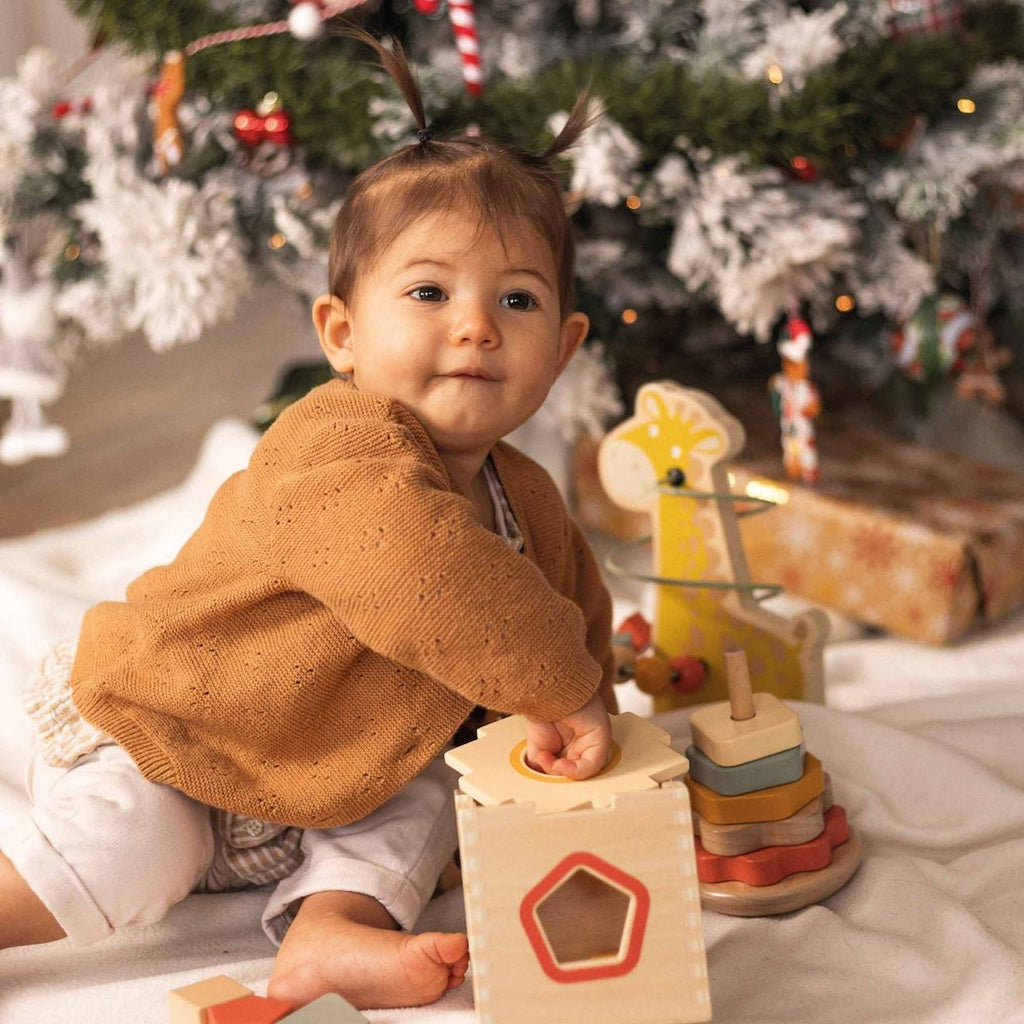 Coffret de 3 jouets d'éveil en bois multicolore