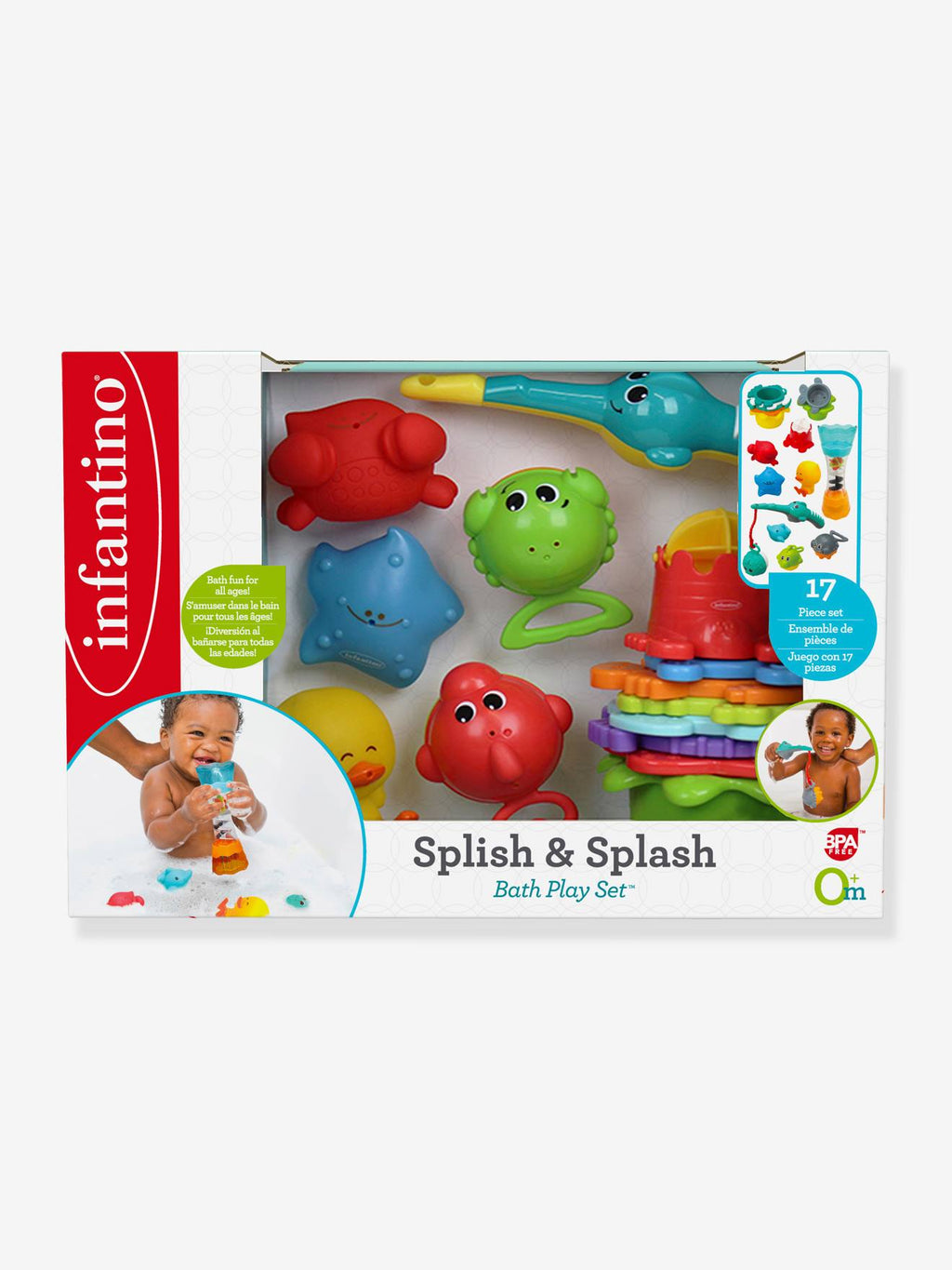 Coffret de bain 17 pièces bleu