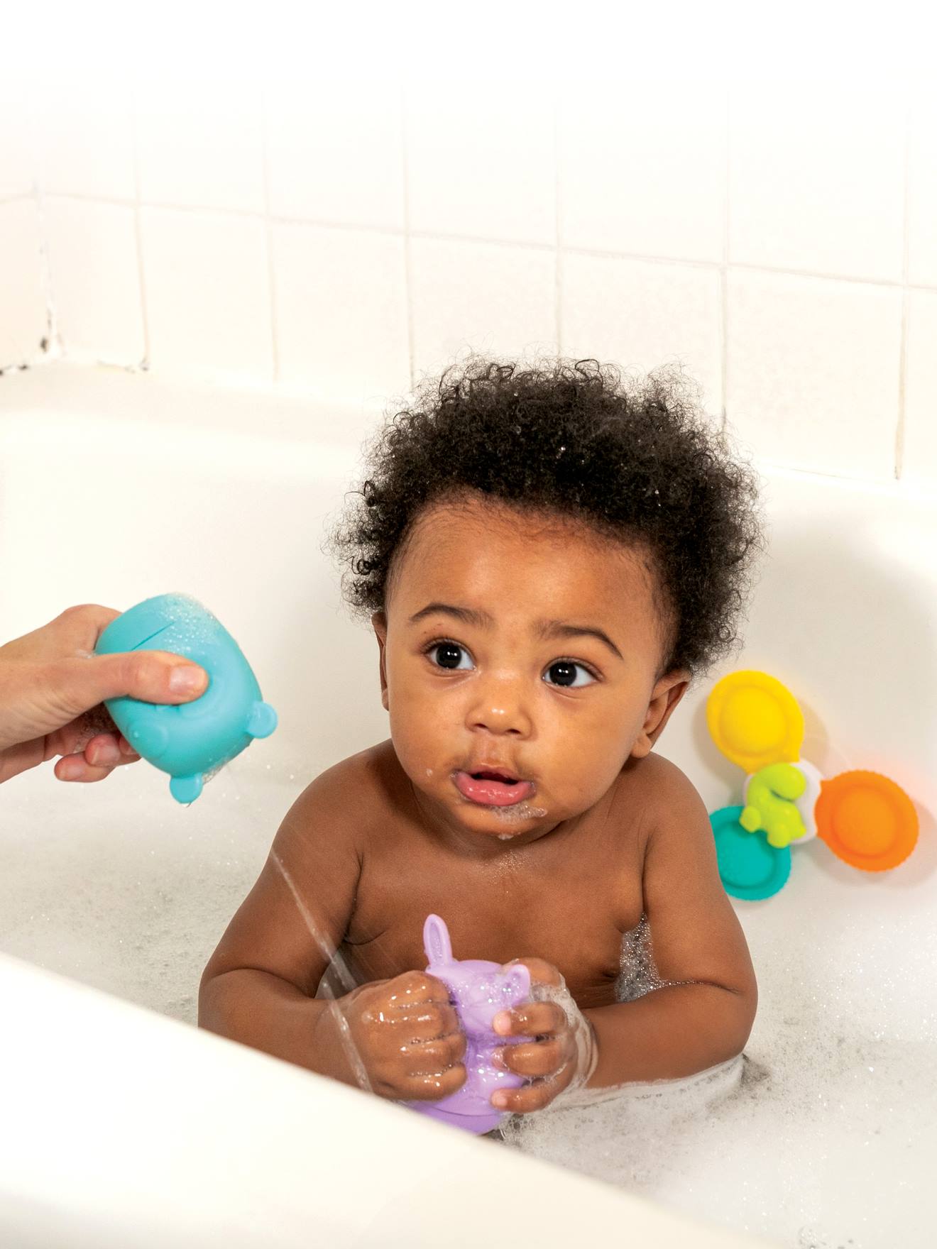 Coffret de bain en silicone multicolore