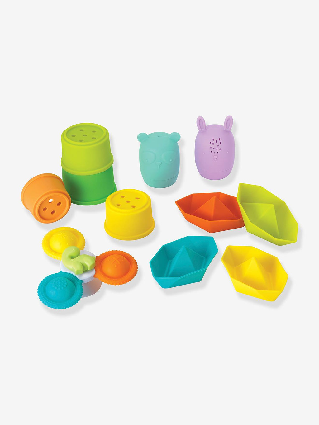 Coffret de bain en silicone multicolore