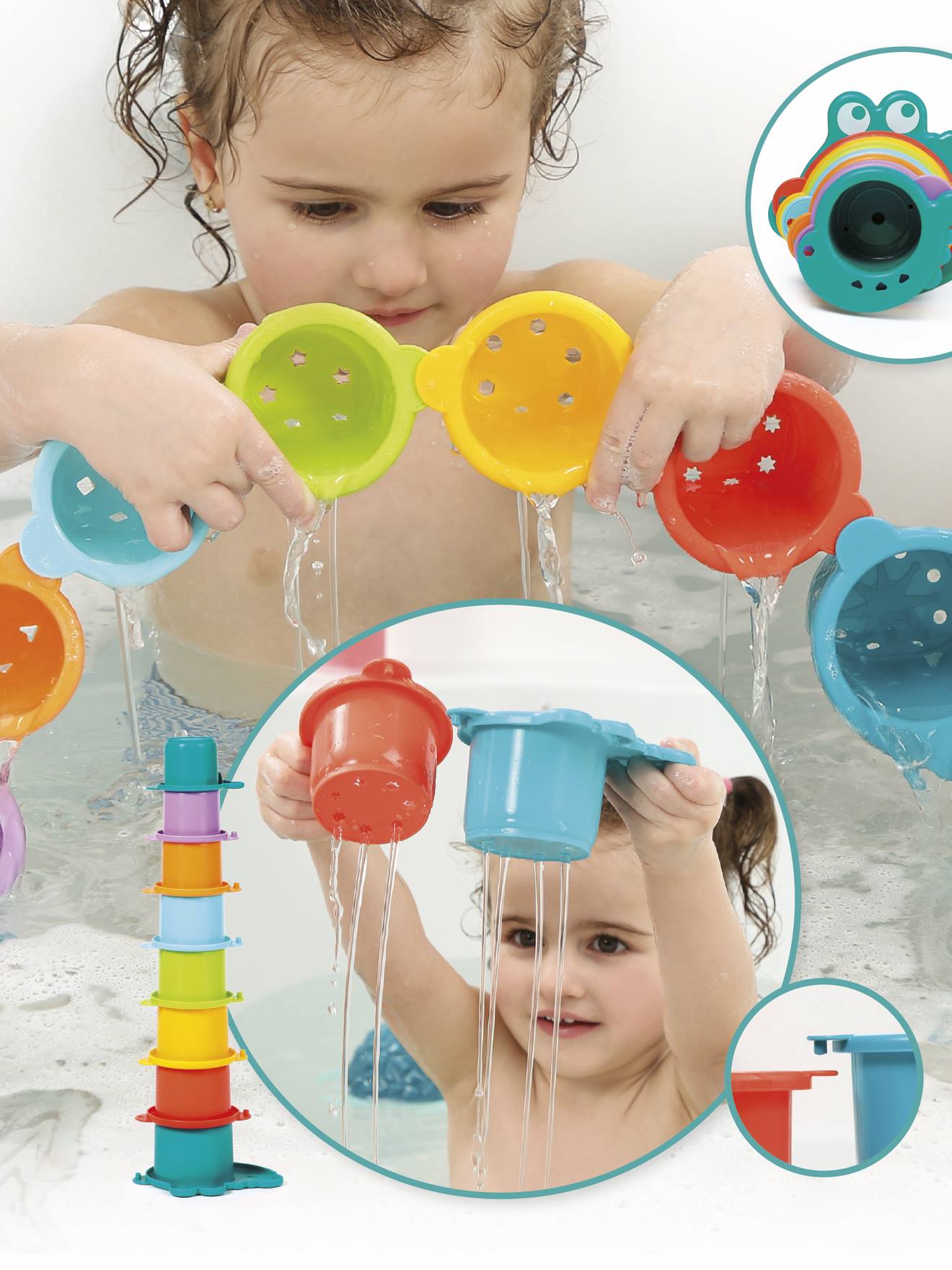 Coffret de bain multicolore