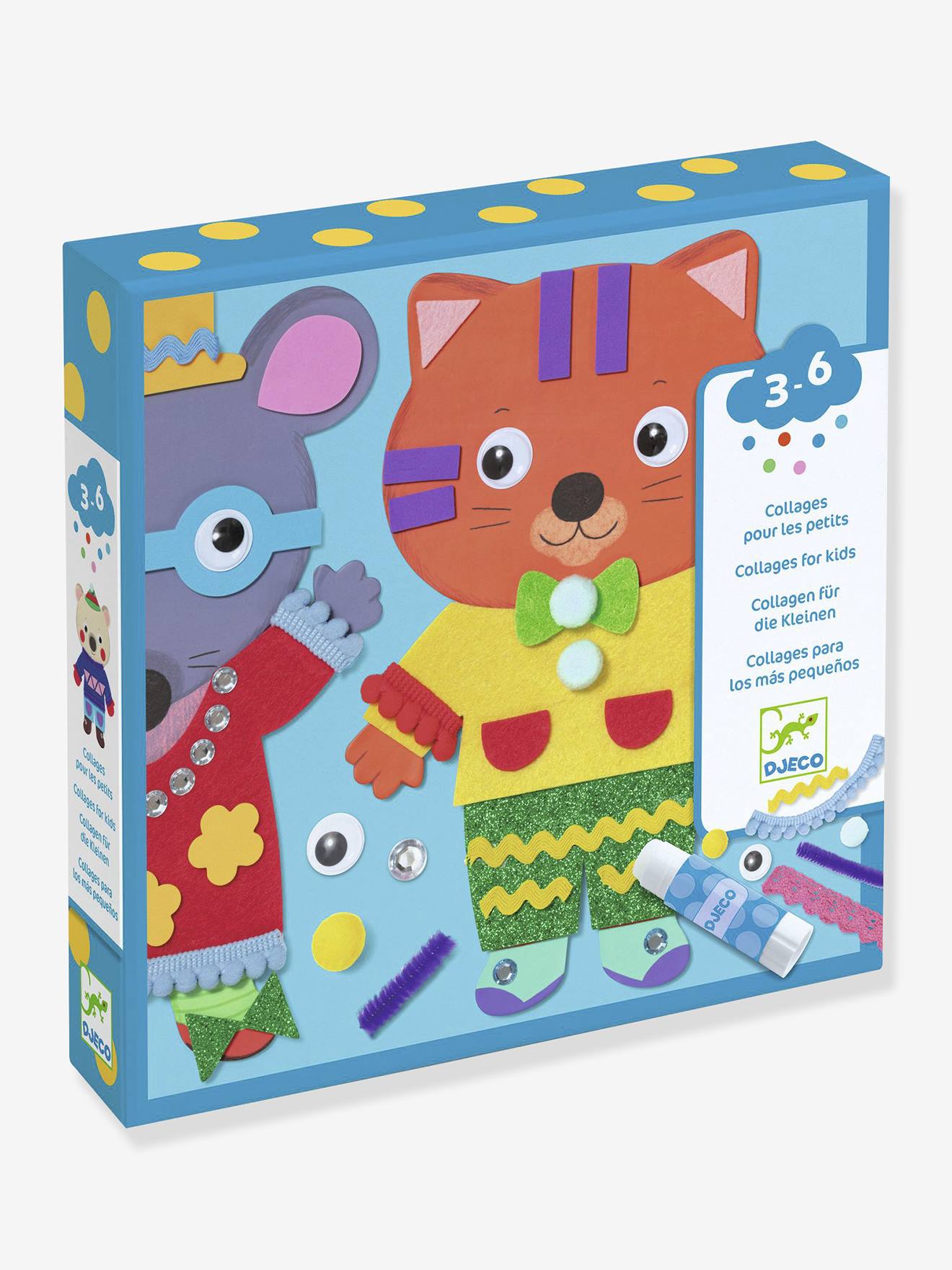 Coffret de collage petits choux bleu