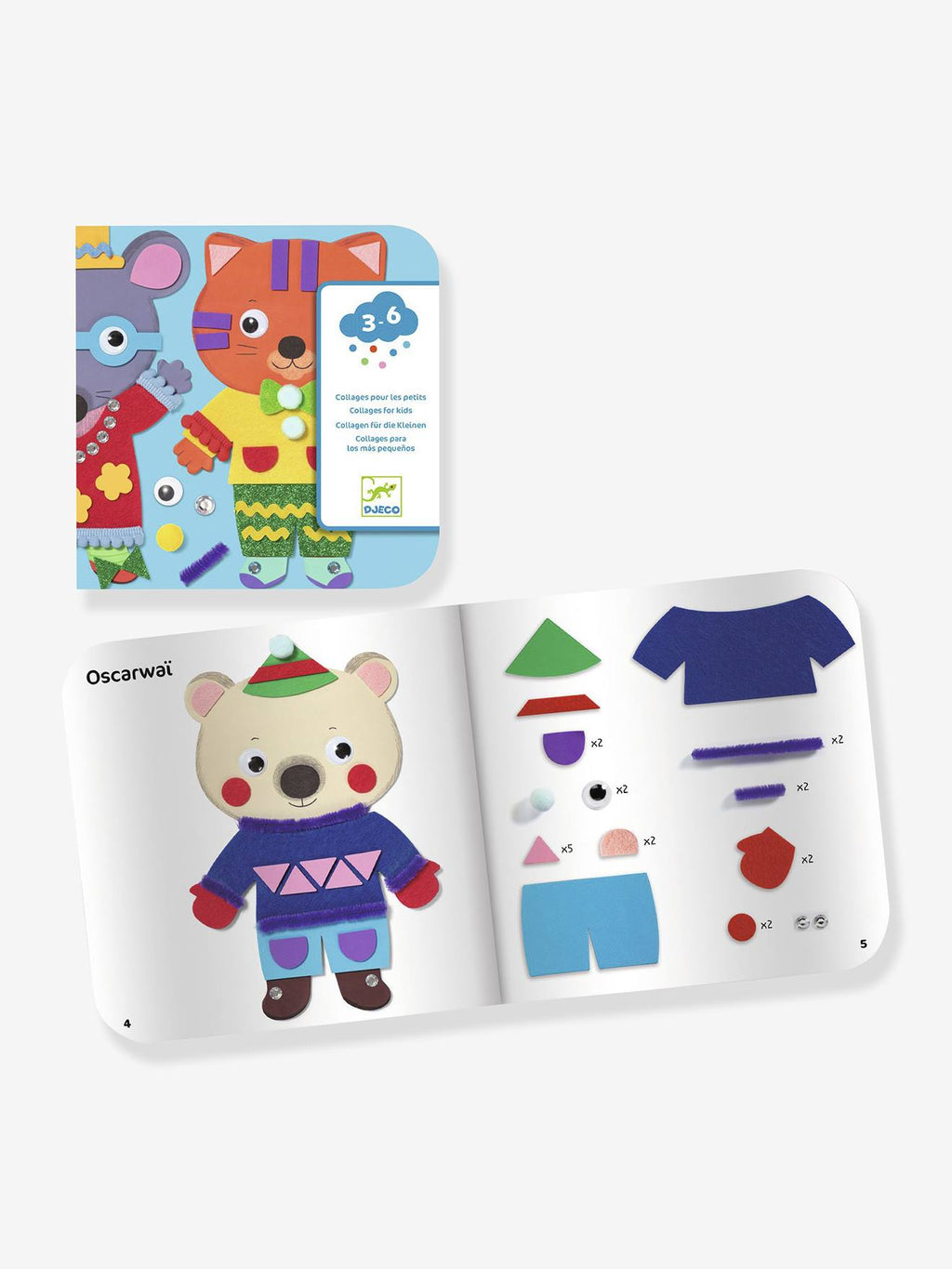 Coffret de collage petits choux bleu