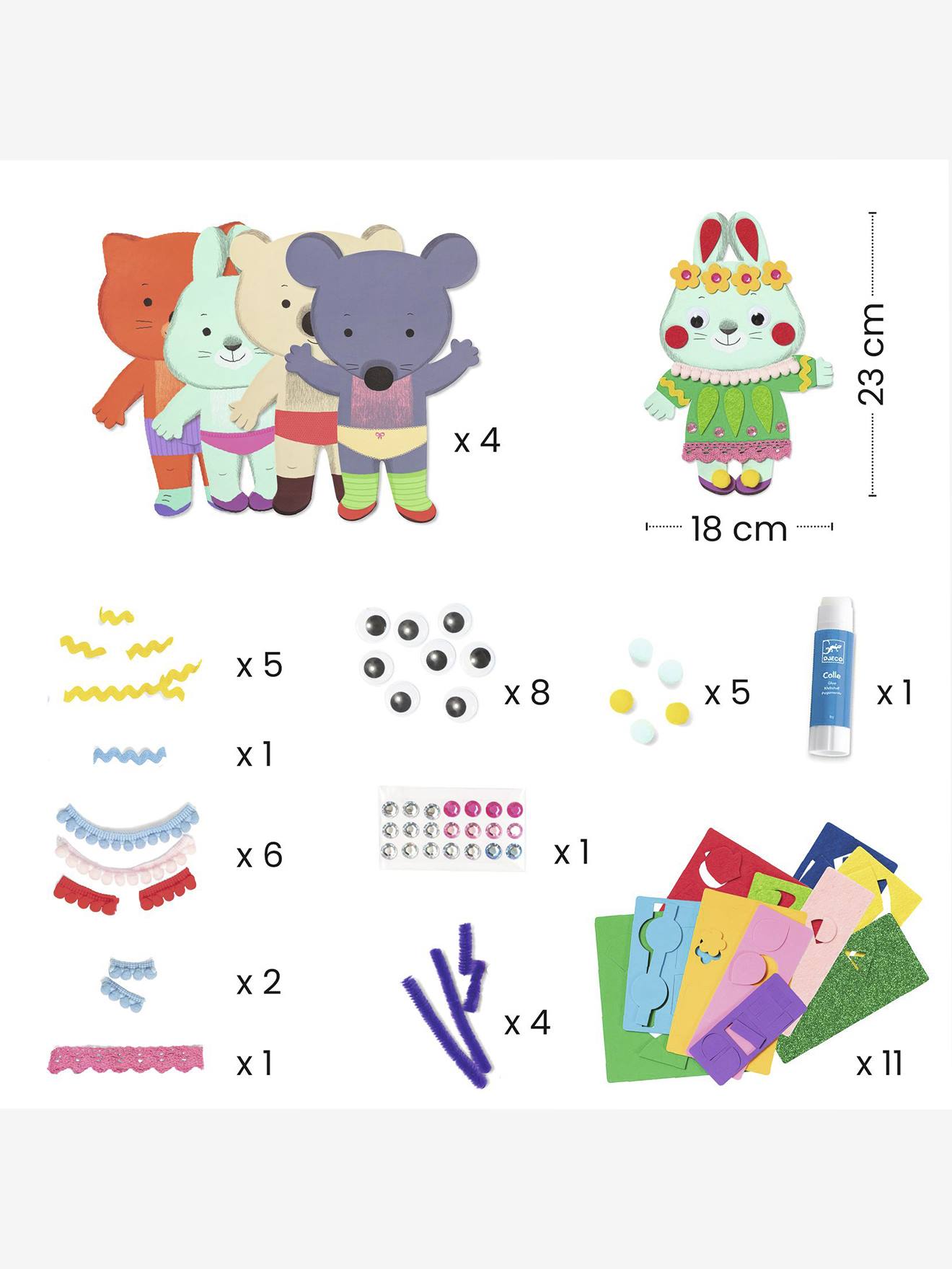 Coffret de collage petits choux bleu
