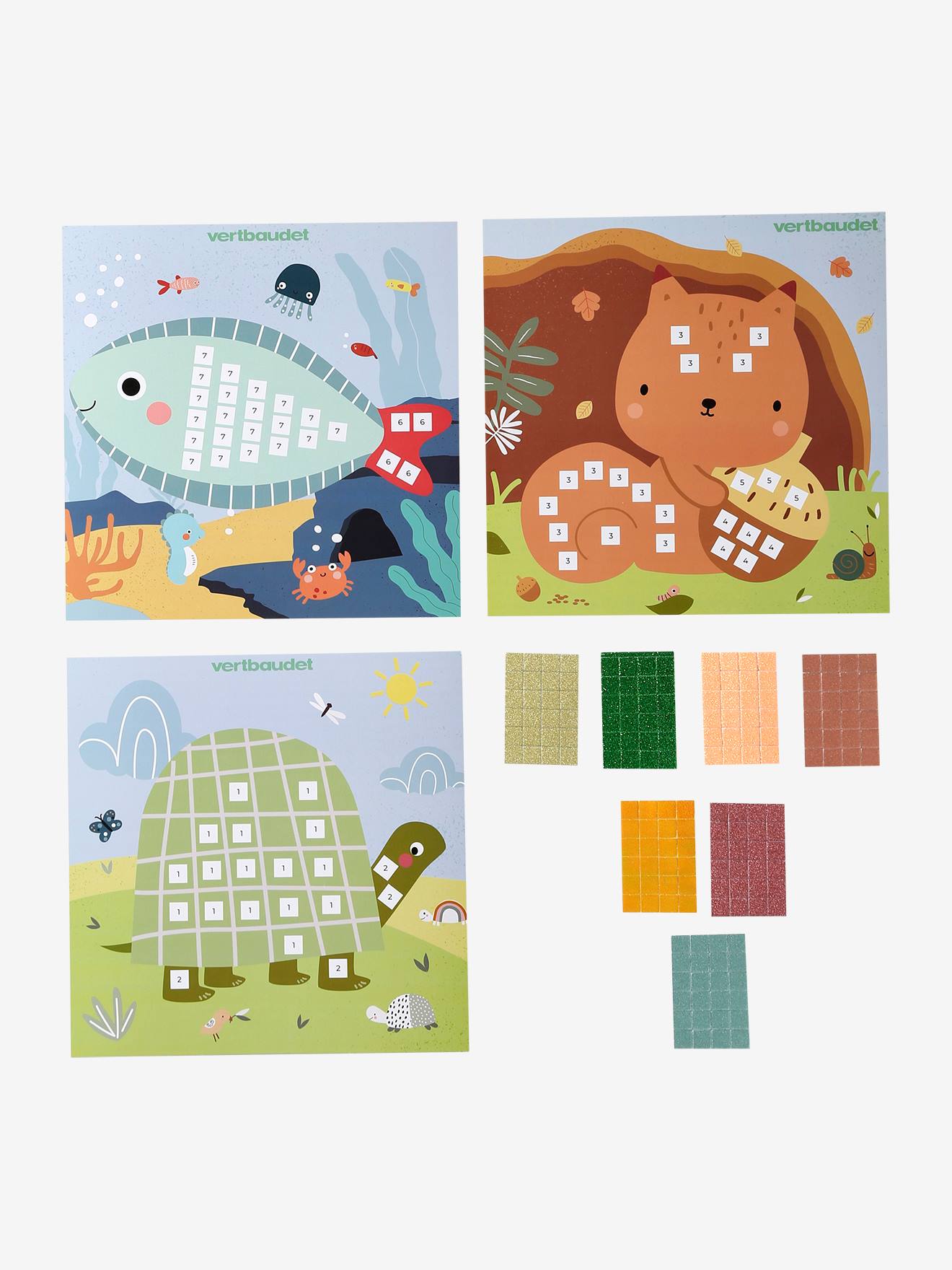 Coffret de gommettes à paillettes multicolore