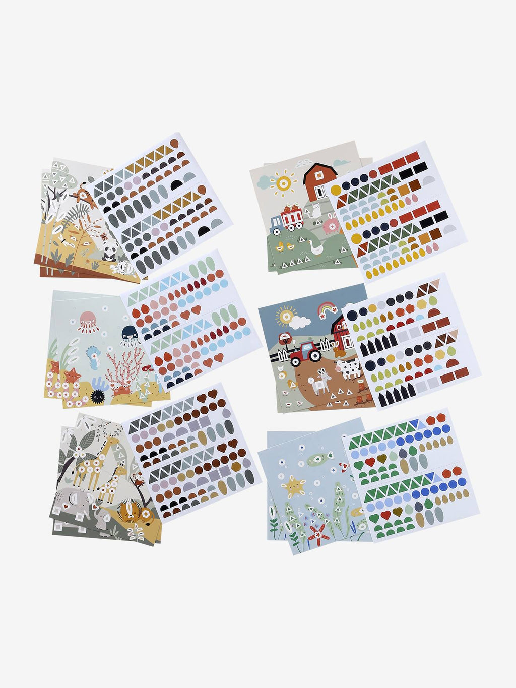 Coffret de gommettes géométriques multicolore
