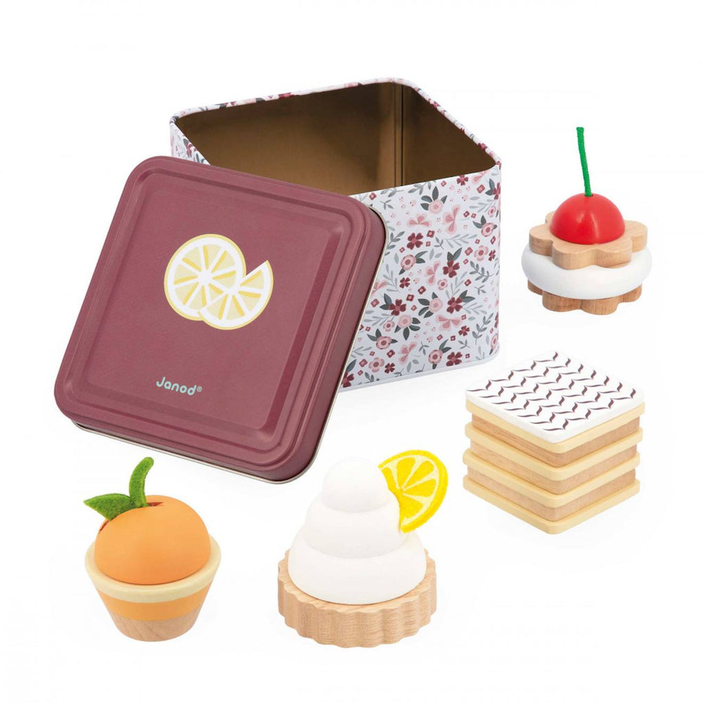 Coffret de pâtisseries multicolore