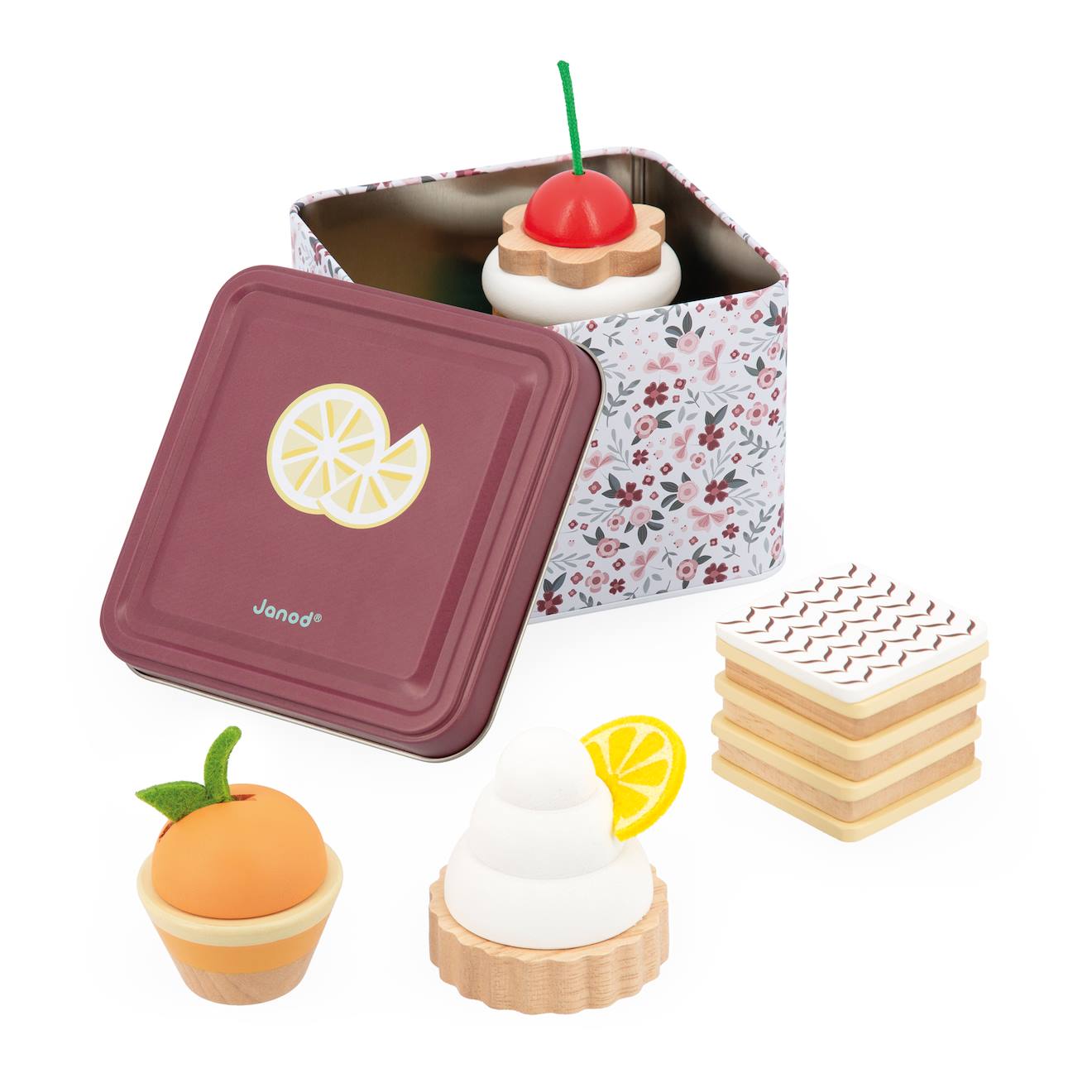 Coffret de pâtisseries multicolore