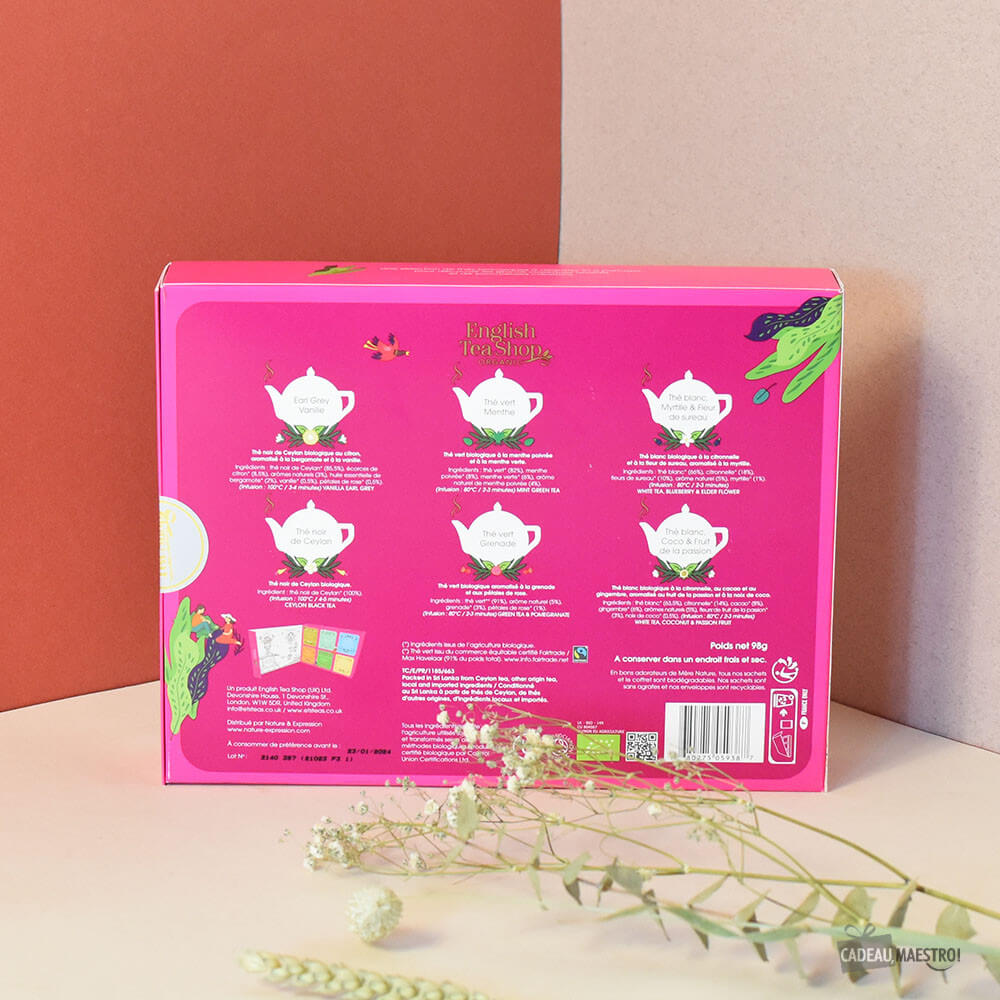 Coffret Découverte Thés Bio (48 sachets) - Ustensiles de Cuisine