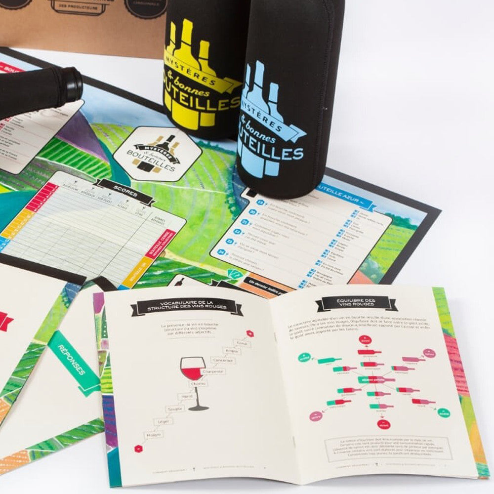 Coffret Dégustation à l'Aveugle Vin Rouge - Vin Mystères et Bonnes Bouteilles