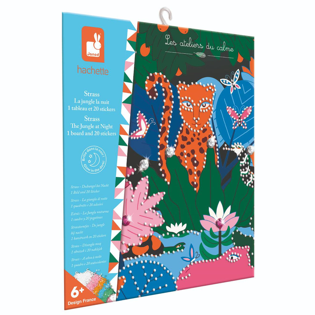 Coffret diamond painting phosphorescents la jungle multicolore