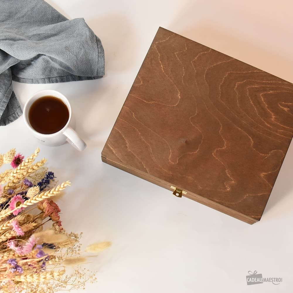 Coffret en Bois Pour Thés et Infusions - Boîte à Thé Personnalisée