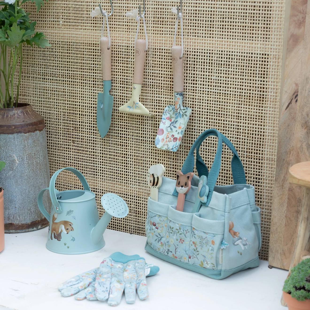 Coffret jardinage forest friends bleu