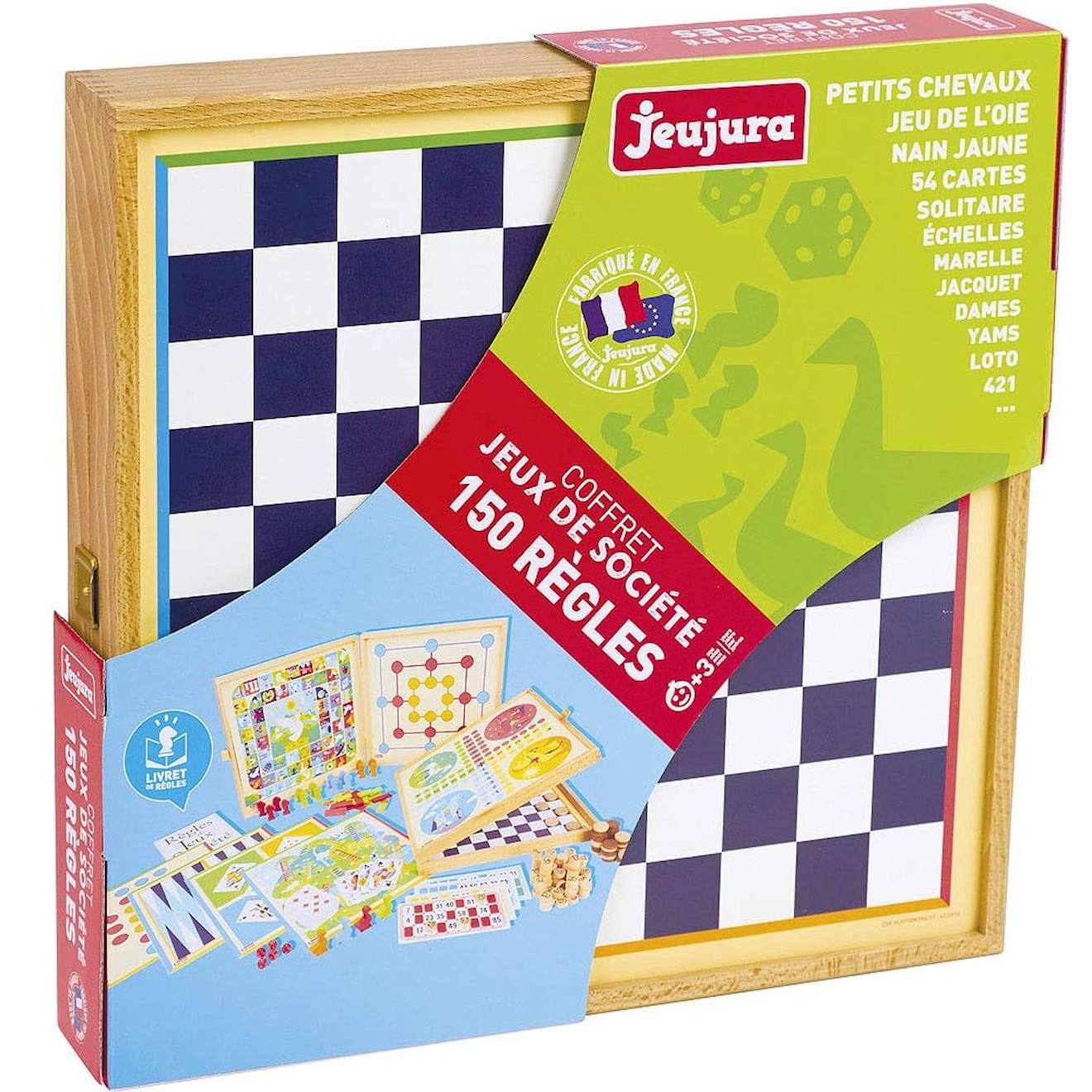 Coffret jeux de société 150 règles beige