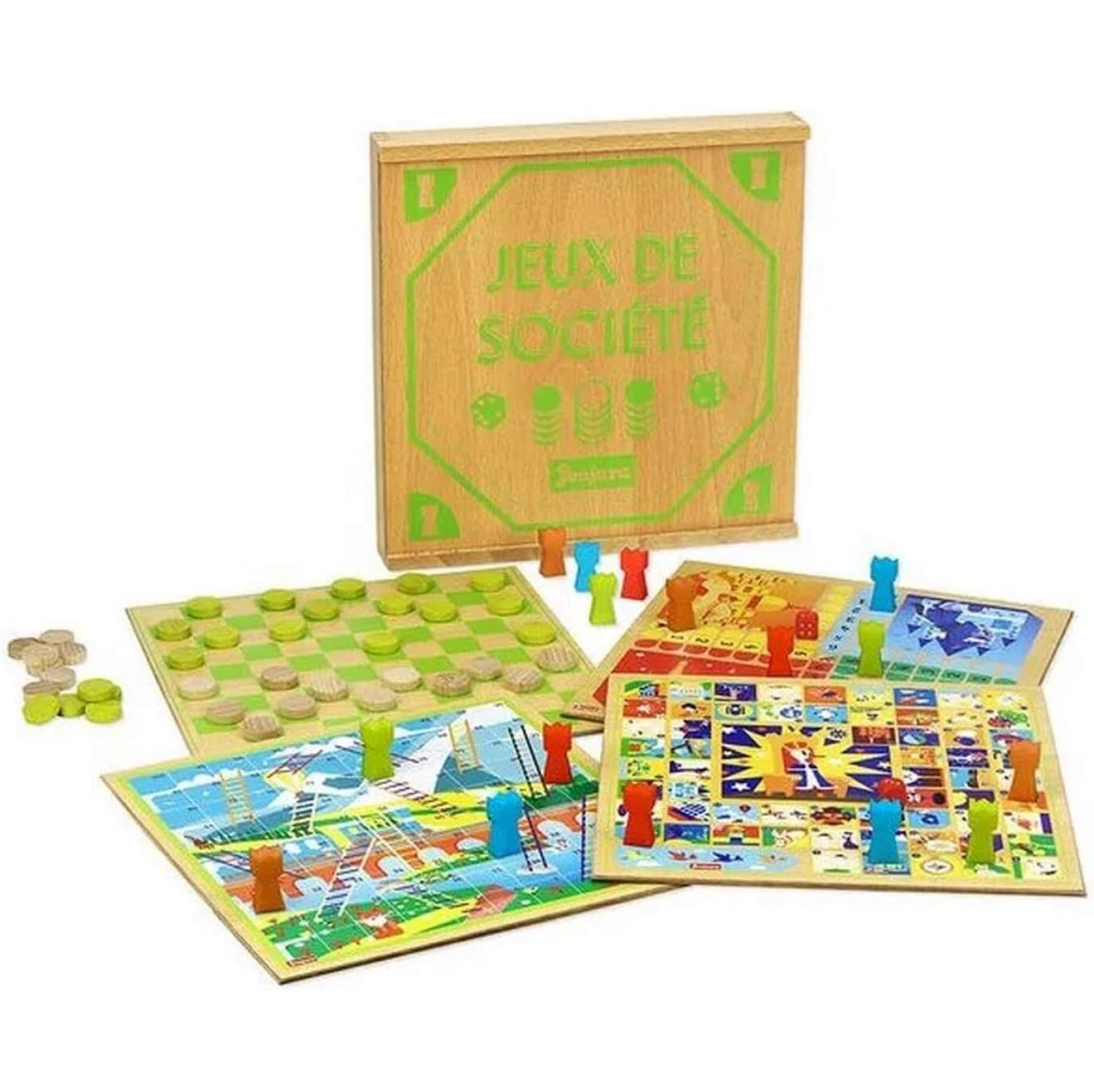 Coffret jeux de société beige