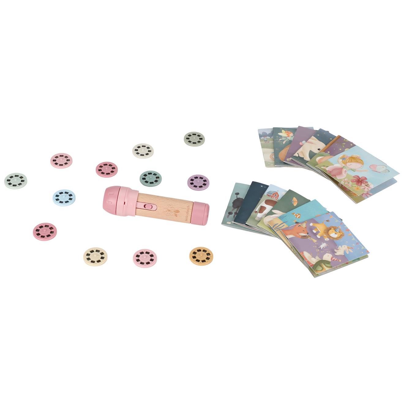Coffret lampe à histoires fairy garden rose, bois