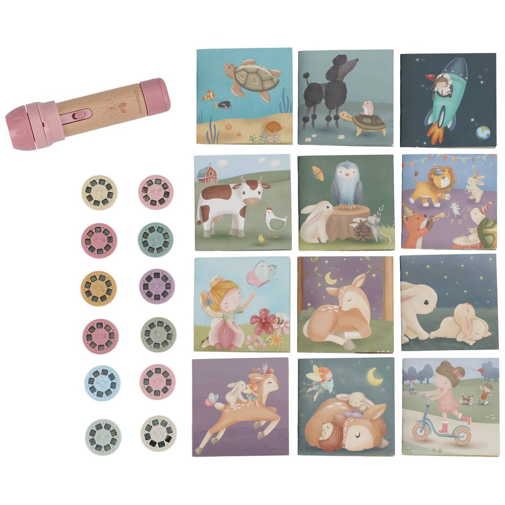 Coffret lampe à histoires fairy garden rose, bois