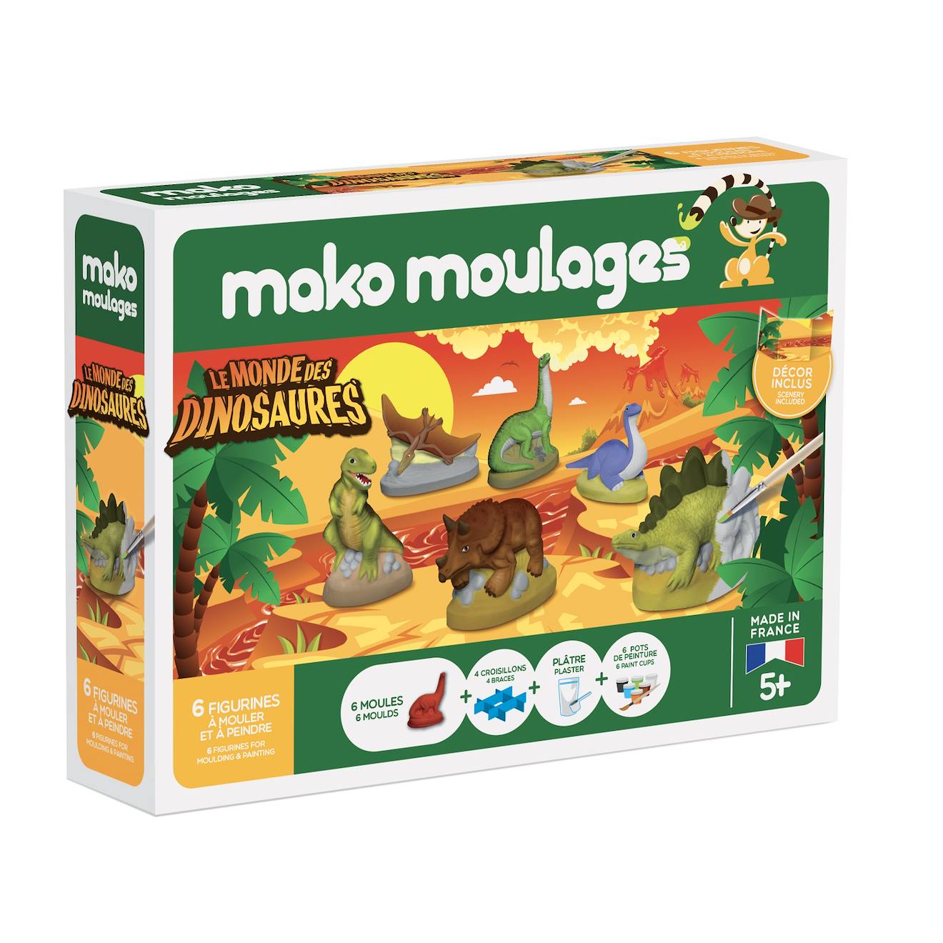 Coffret le monde des dinosaures blanc