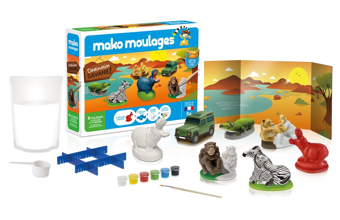 Coffret moulage destination savane blanc