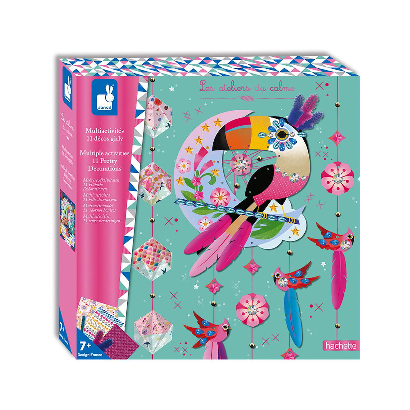 Coffret multi-activités 11 décos girly multicolore