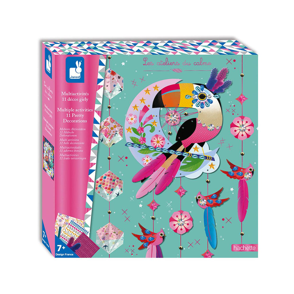 Coffret multi-activités 11 décos girly multicolore