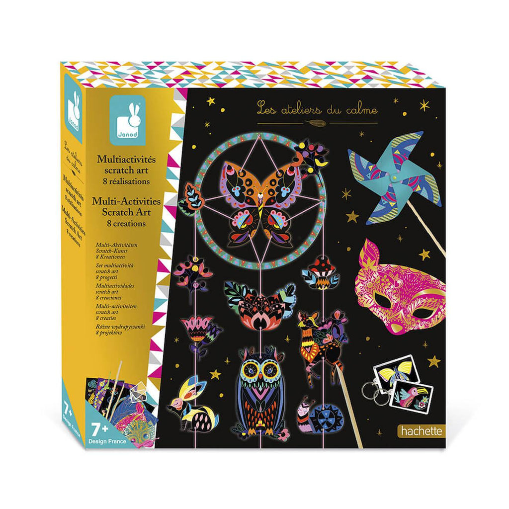 Coffret multi-activités scratch art noir