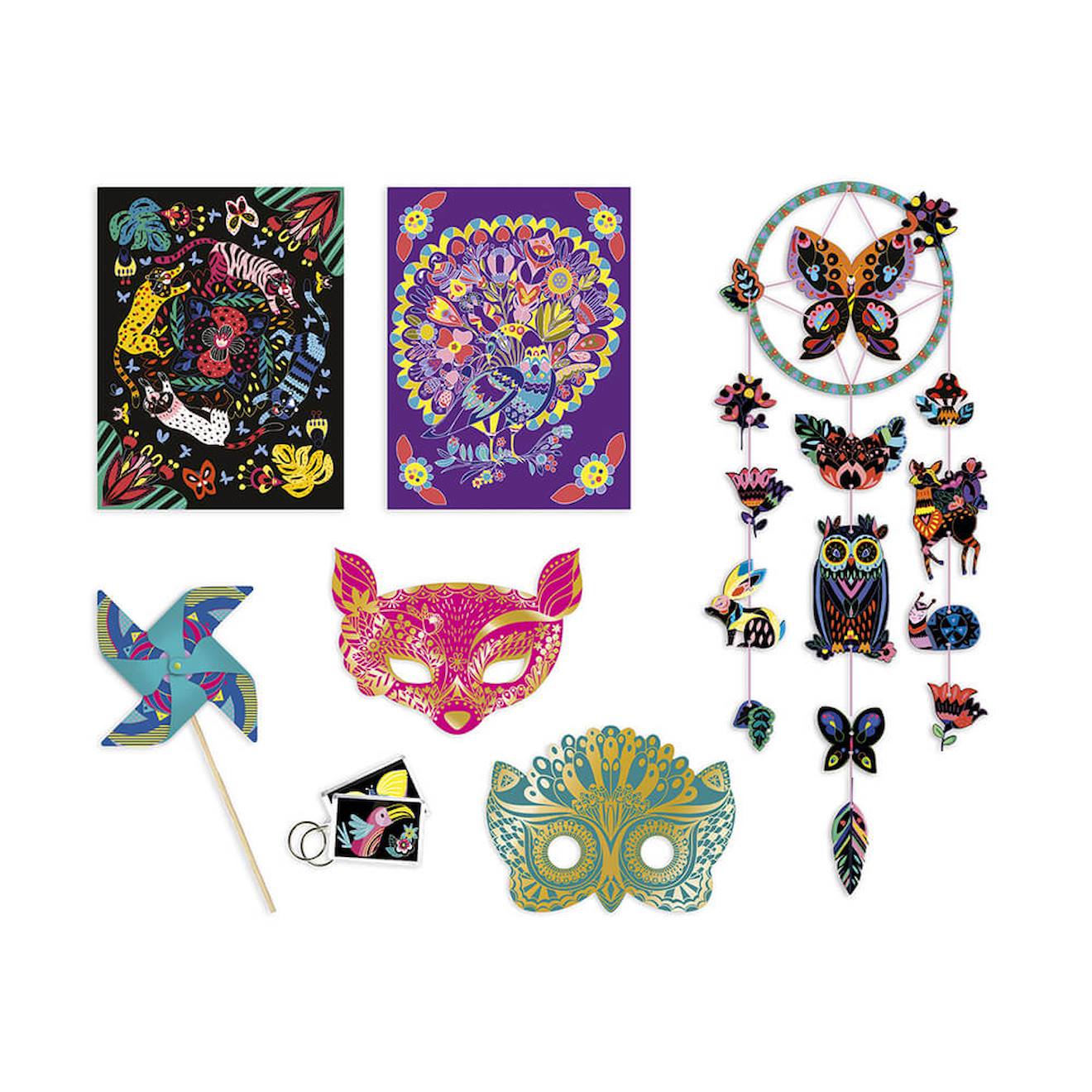 Coffret multi-activités scratch art noir