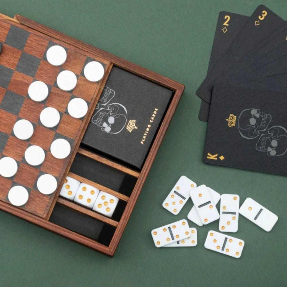 Coffret de Jeux en Bois Games Night - Jeux de Société Originaux