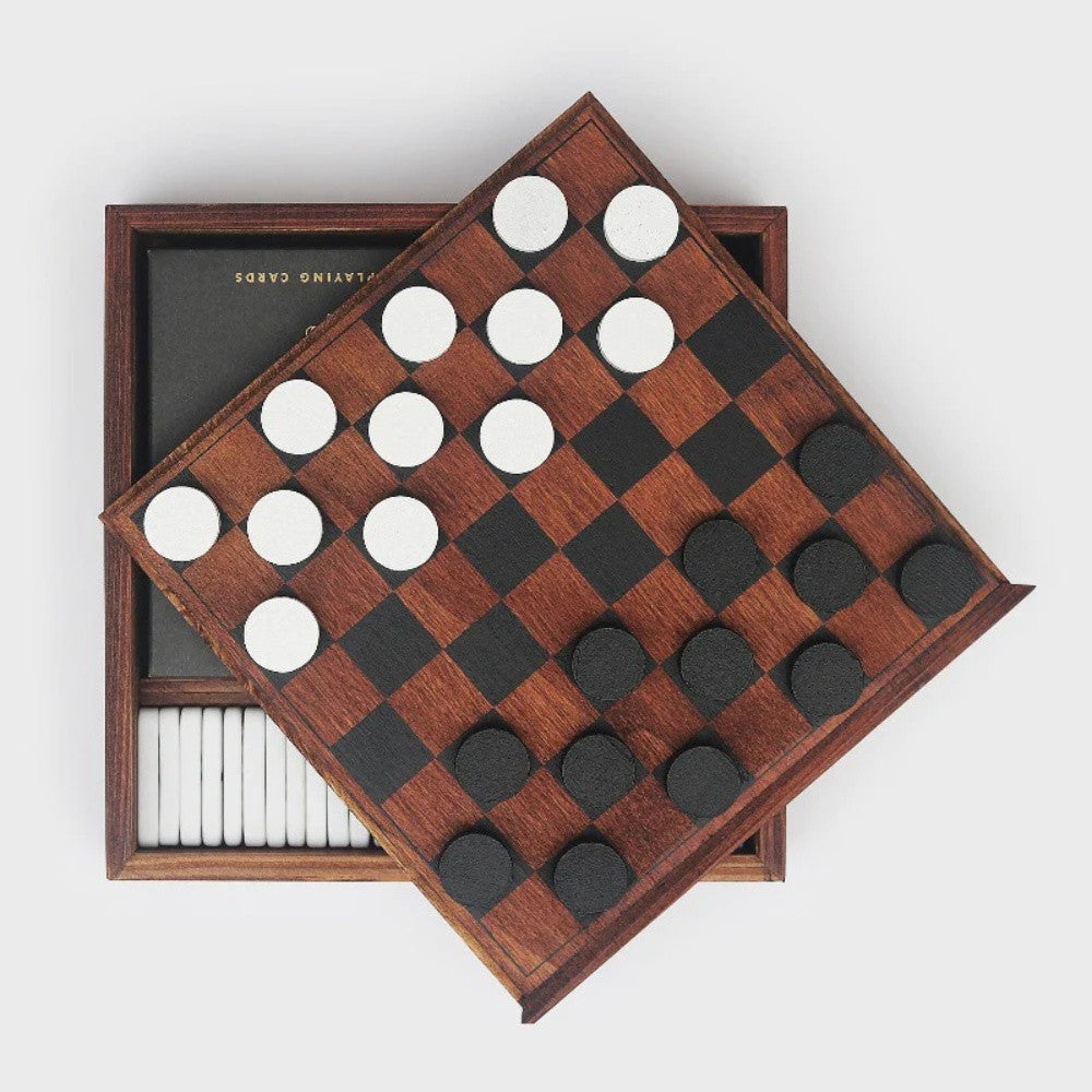 Coffret de Jeux en Bois Games Night - Jeux de Société Originaux