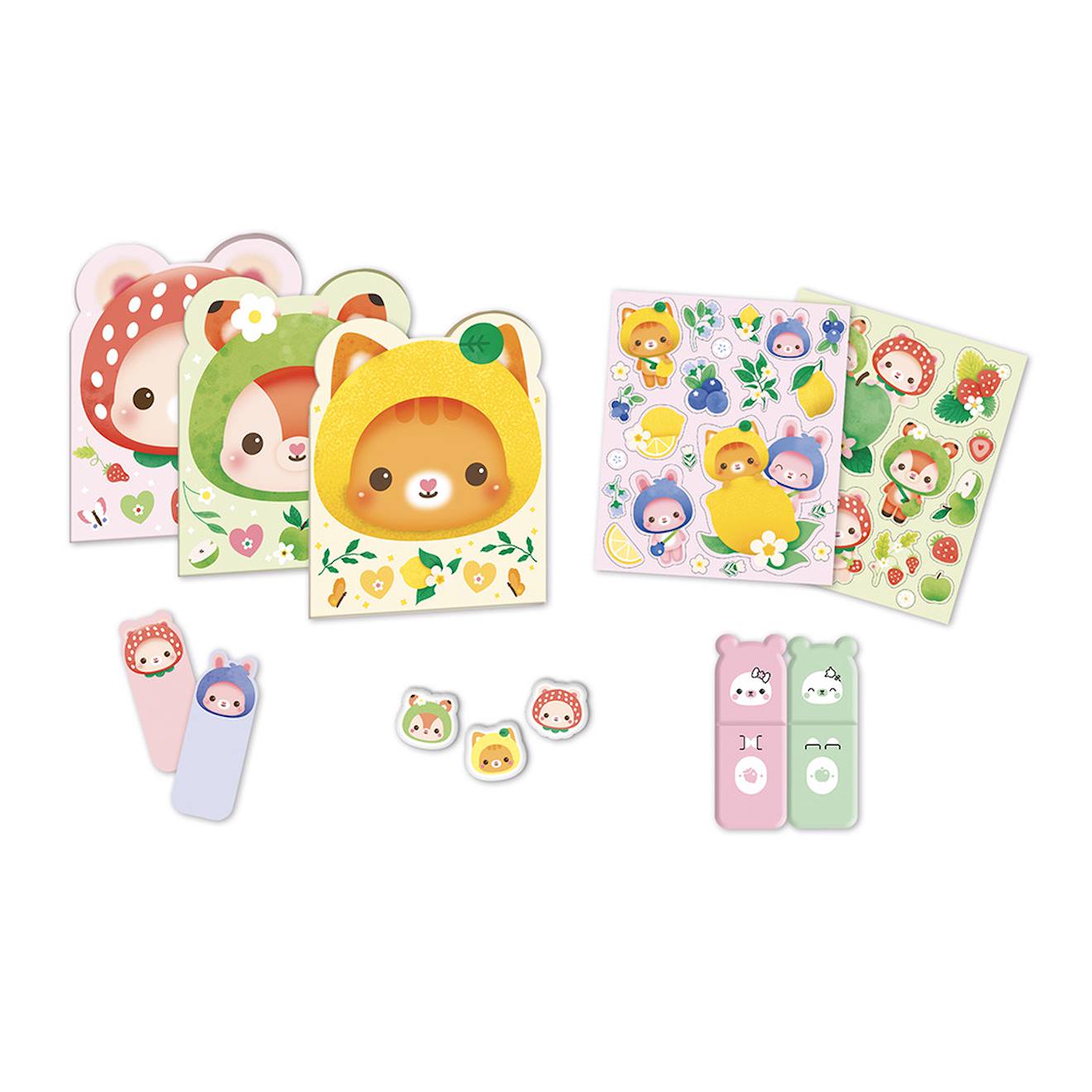 Coffret papeterie complet multicolore