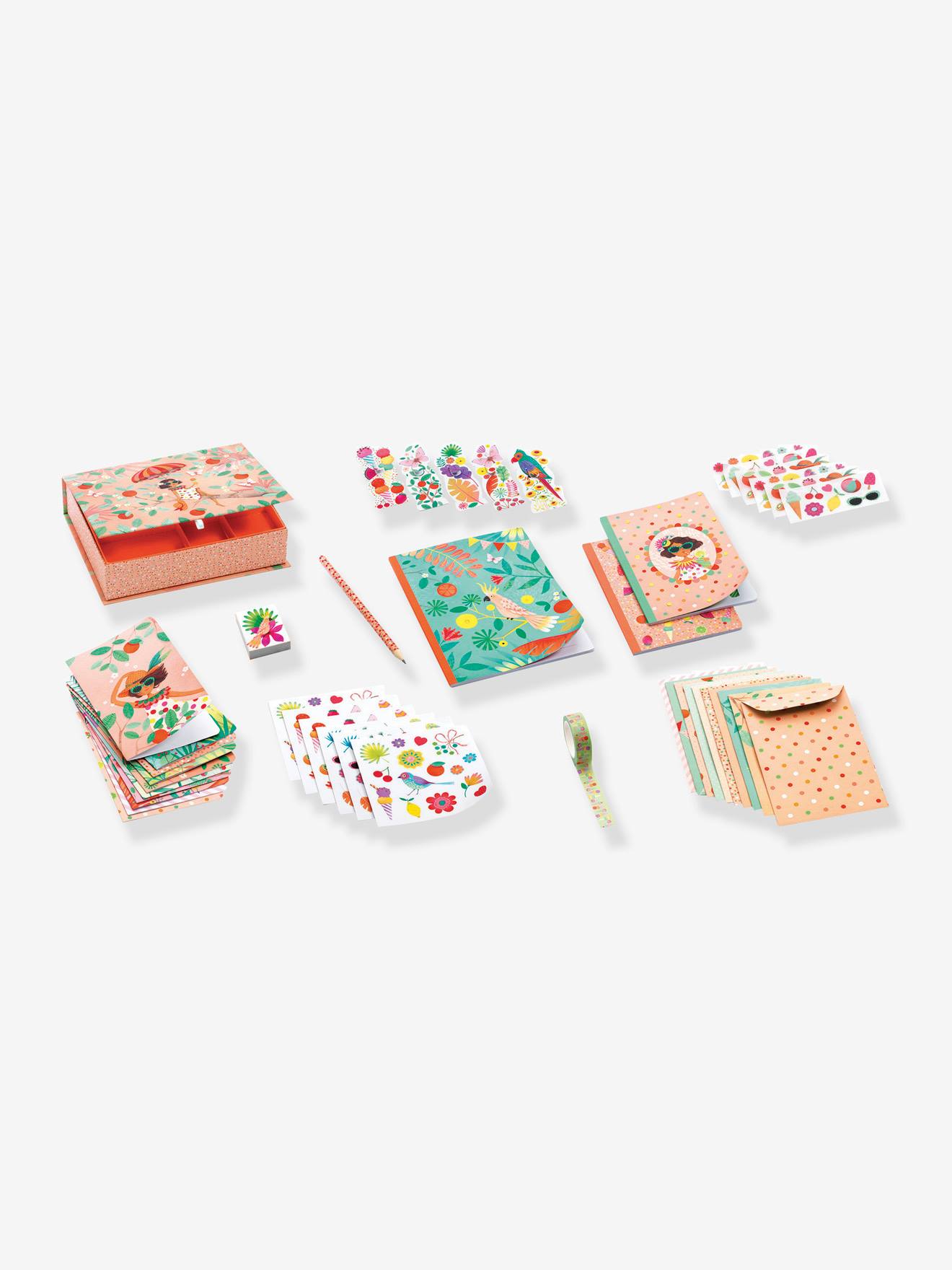 Coffret papeterie marie orange