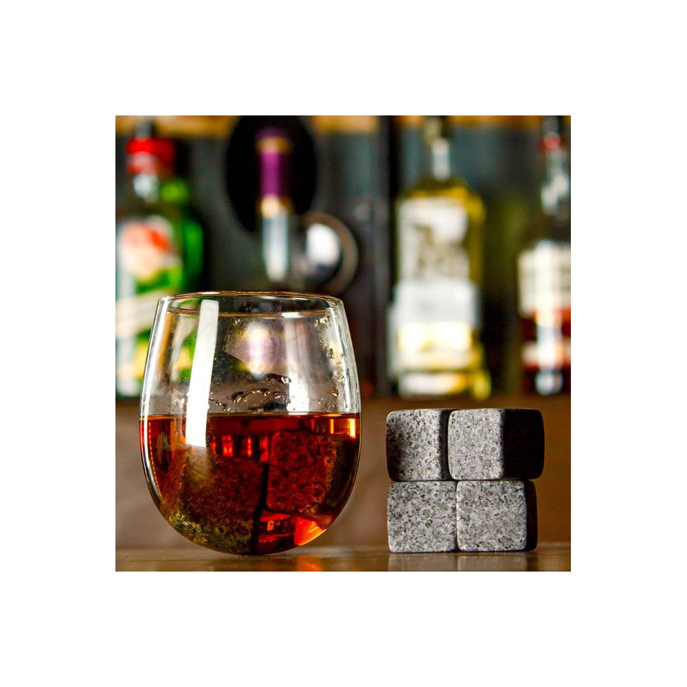 Coffret Pierres à Whisky Granite Véritable (x6) - Whisky CadoMaestro