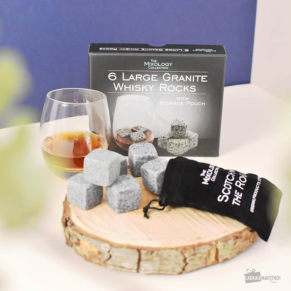 Coffret Pierres à Whisky Granite Véritable (x6) - Whisky CadoMaestro