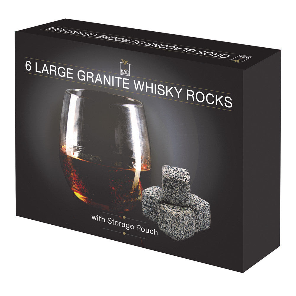 Coffret Pierres à Whisky Granite Véritable (x6) - Whisky CadoMaestro