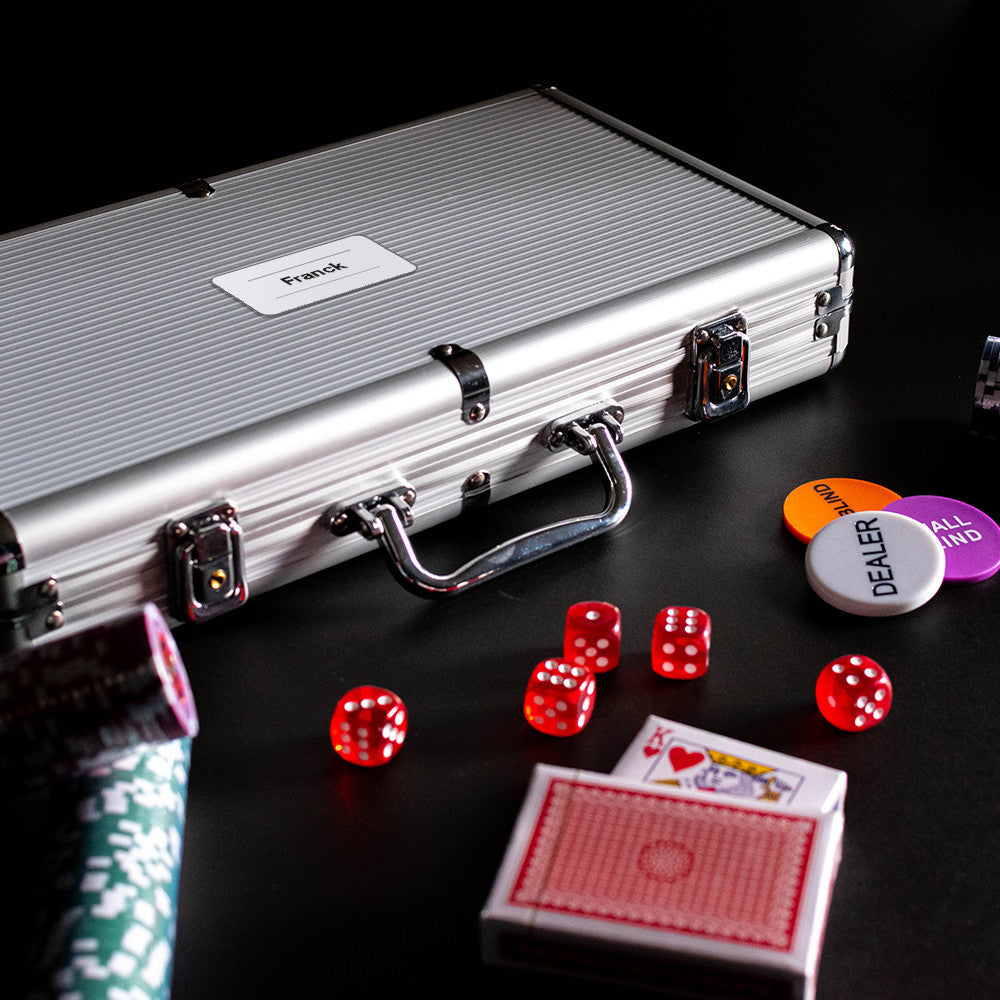 Coffret Poker Prénom à Personnaliser - Poker