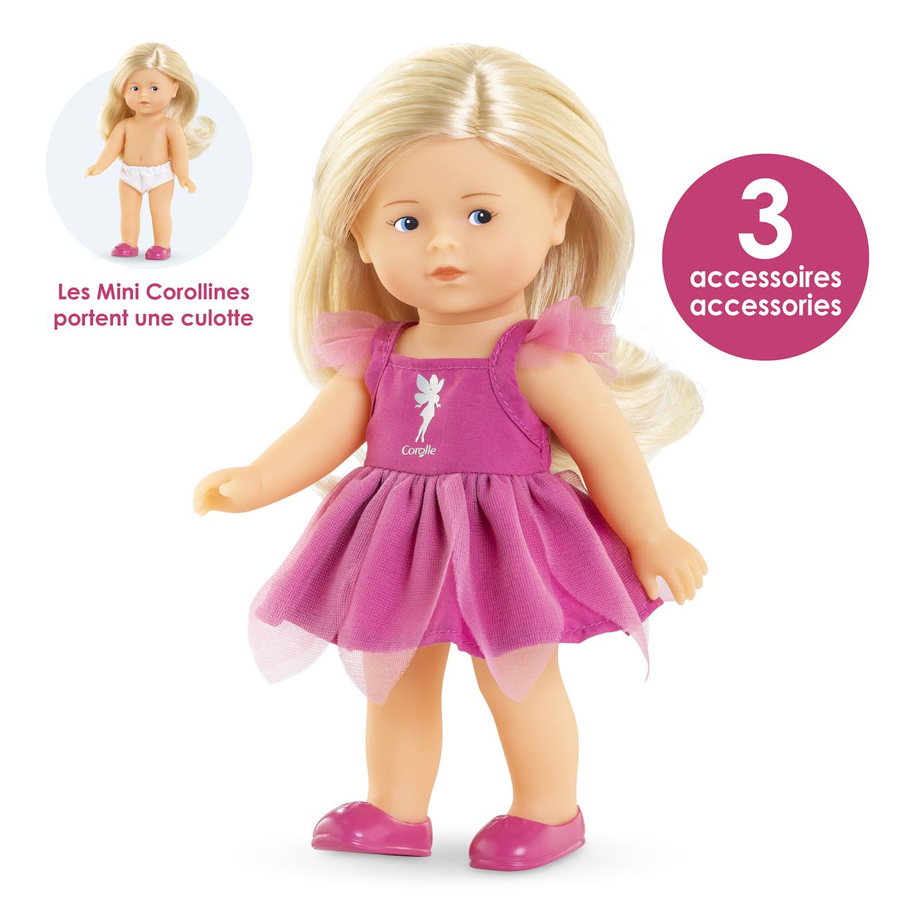 Coffret poupée mini corolline rosy fée multicolore