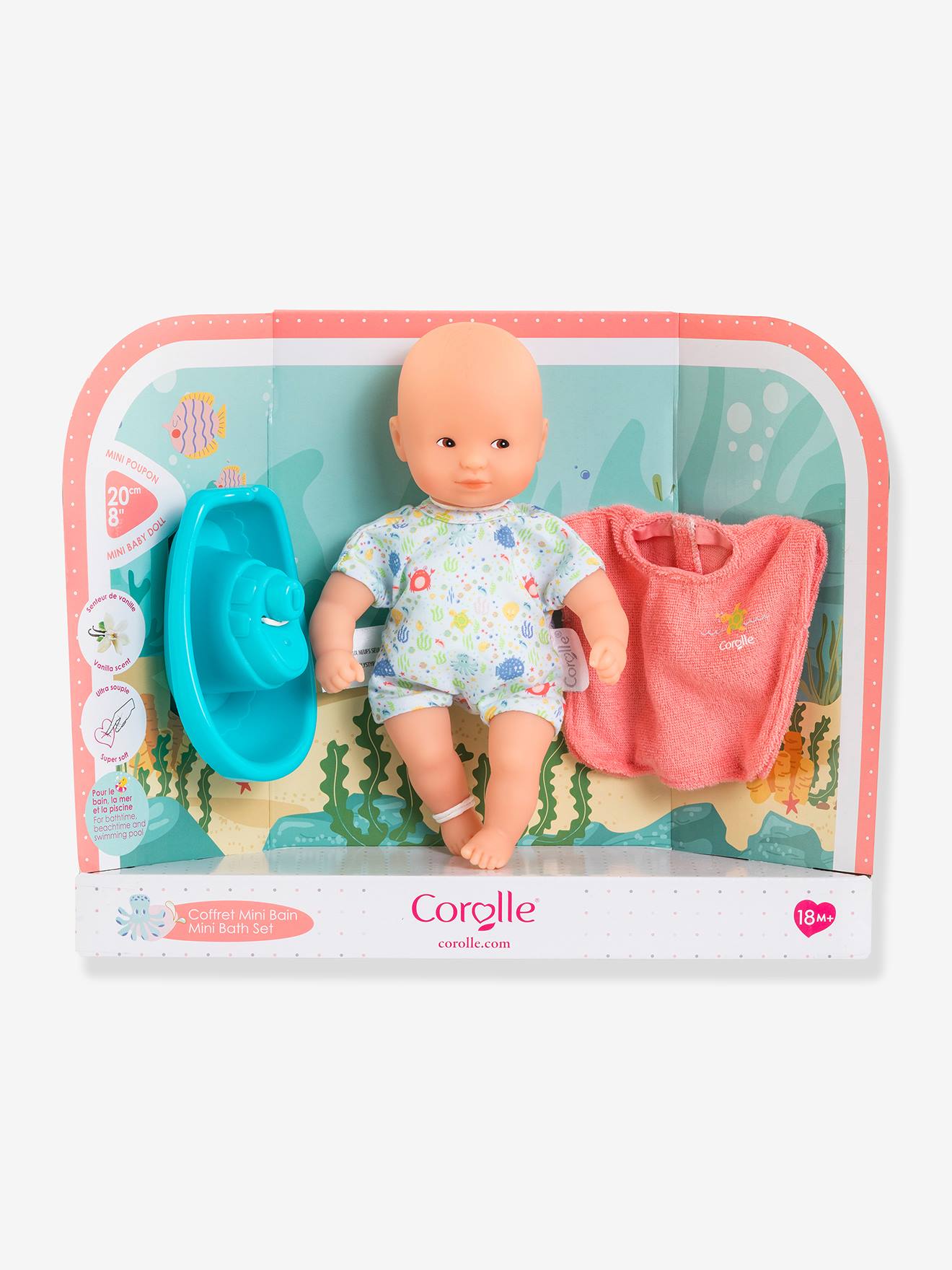 Coffret poupon mini bain multicolore