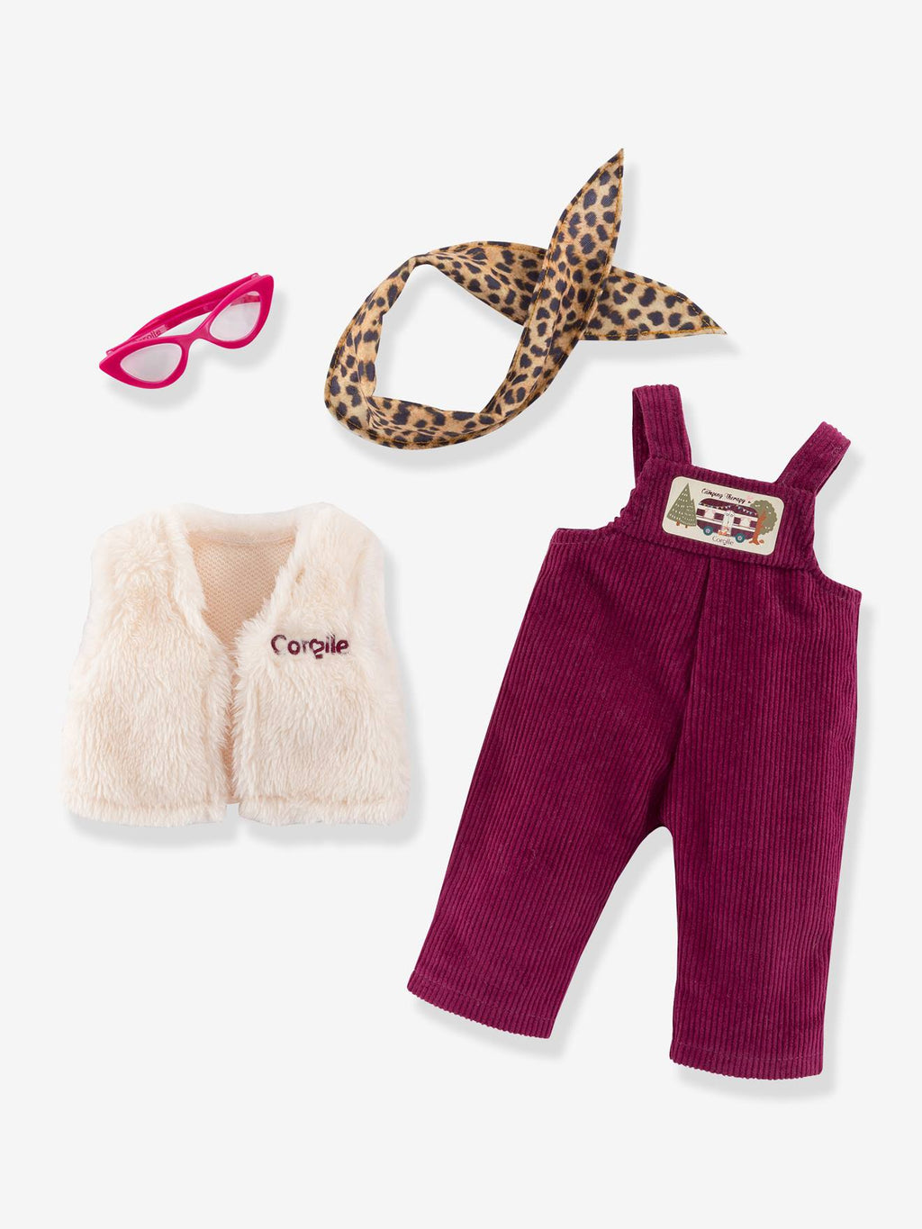 Coffret poupons chic explorateur bordeaux