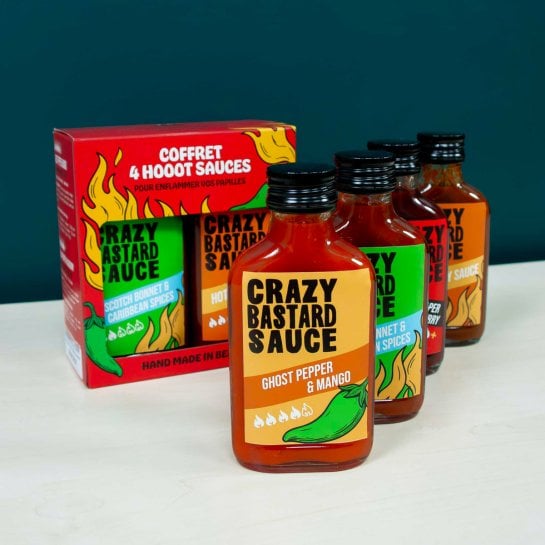 Coffret sauces piquantes Hot Ones Crazy Bastard