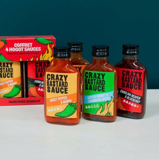 Coffret sauces piquantes Hot Ones Crazy Bastard