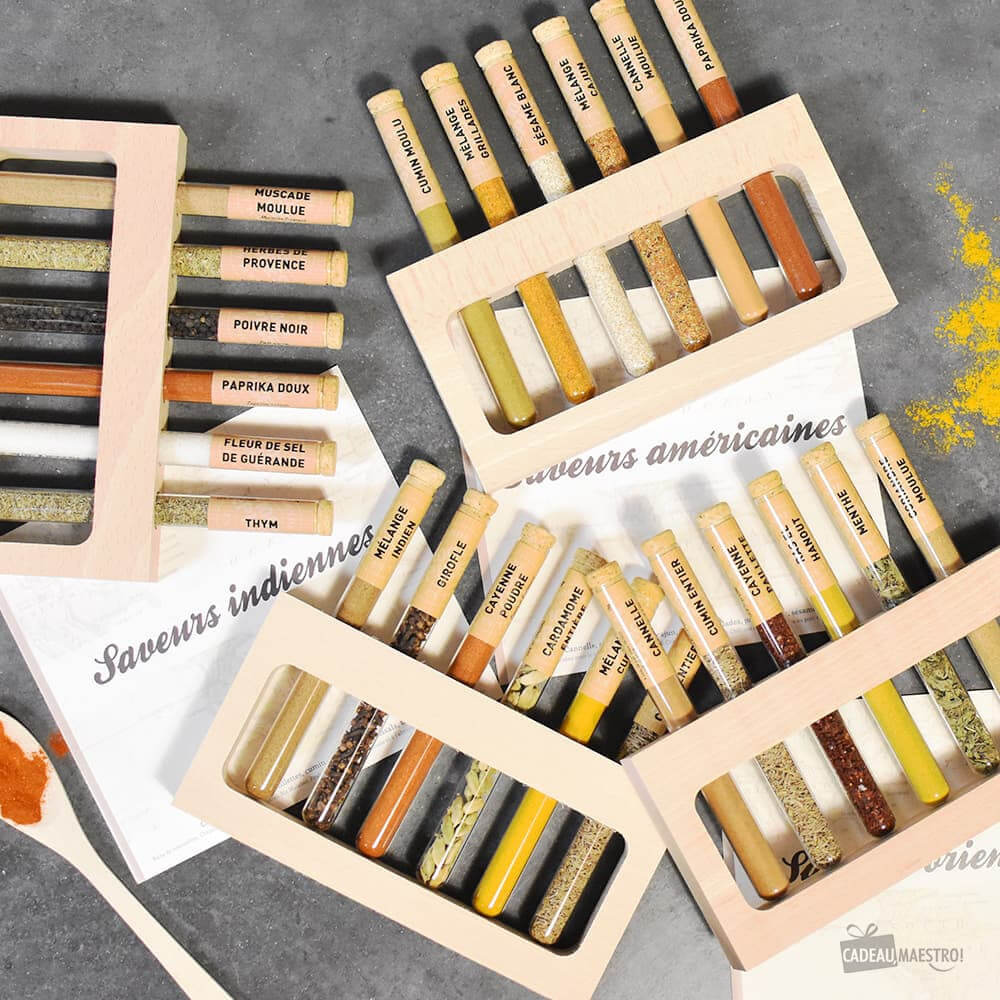 Coffret Saveurs du Monde 6 Épices Saveurs Indiennes - Coffrets d'Épices