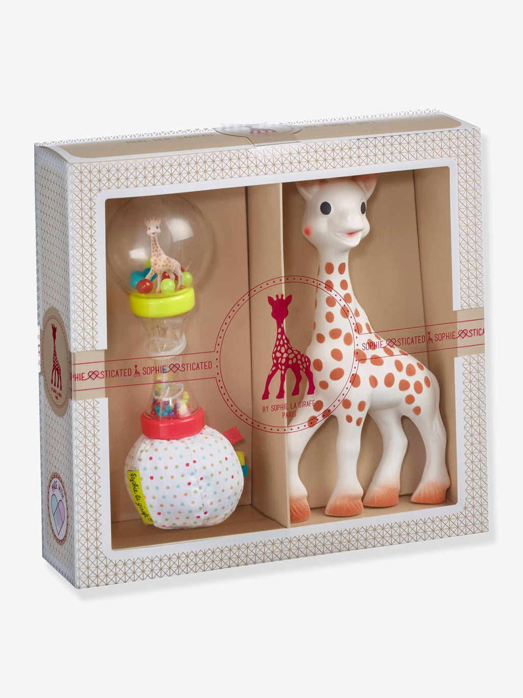 Coffret Sophie la Girafe et hochet maracas - vulli multicolore