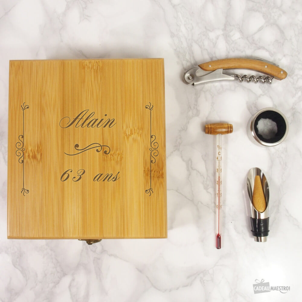 Coffret Vin Classique À Personnaliser - Coffret de Vin Personnalisé CadoMaestro