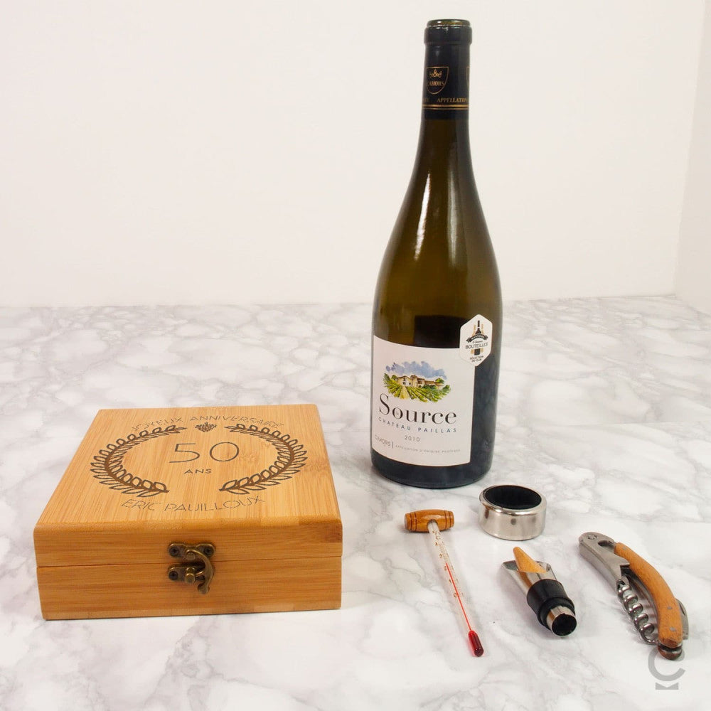 Coffret Vin Anniversaire À Personnaliser - Coffret de Vin Personnalisé CadoMaestro