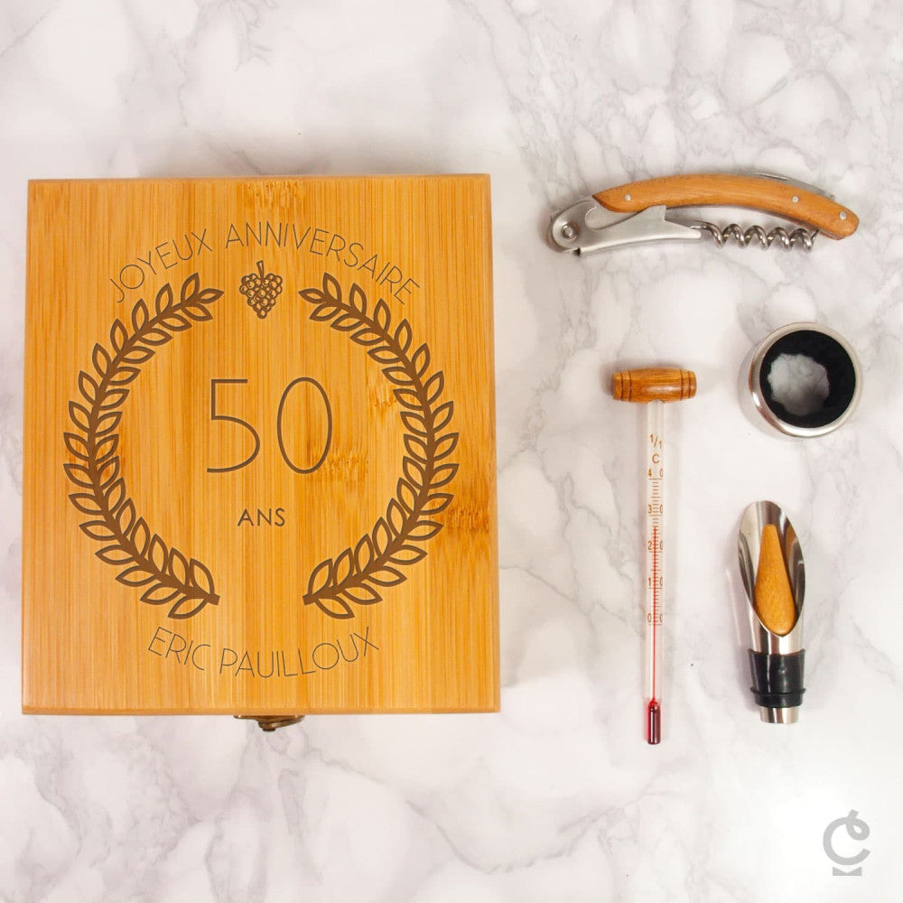 Coffret Vin Anniversaire À Personnaliser - Coffret de Vin Personnalisé