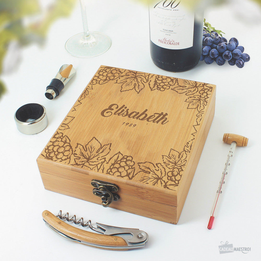 Coffret Vin Cépage À Personnaliser - Coffret de Vin Personnalisé